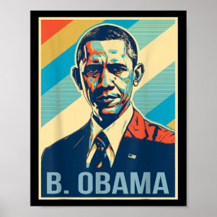 Poster 4 De Julho Barack Obama Presidente Retro Patriótic
