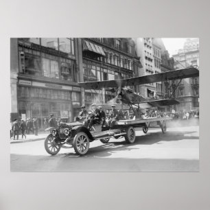 Pôster 4 de julho Biplane, começo dos anos 1900