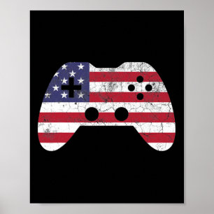 Poster 4 De Julho Criança Americana Bandeira Clic EUA Igu