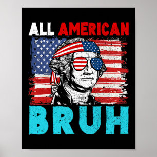 Poster 4 De Julho Crianças Patriotas Todos Americanos Bru