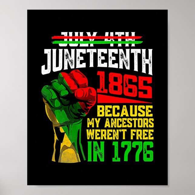 Poster 4 de julho de 1865 porque meus ancestrais (Frente)