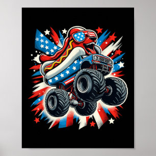 Poster 4 de julho de 2010, American Flag Usa Hotdog Monst