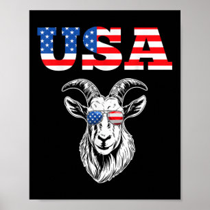 Poster 4 de julho de 2010 Bandeira Americana Goat Lover U