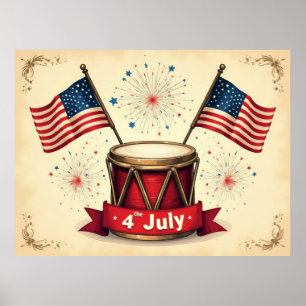 Poster 4 de Julho, Dia da Independência,