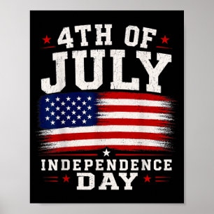 Poster 4 De Julho Dia Da Independência Bandeira Dos EUA A