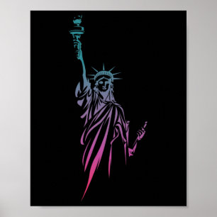 Poster 4 De Julho Estátua Da Liberdade