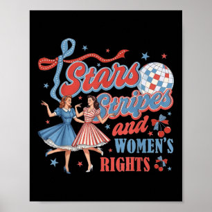 Poster 4 De Julho Estrelas Feministas Listras E Direitos