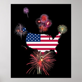 Poster 4 de julho Fireworks