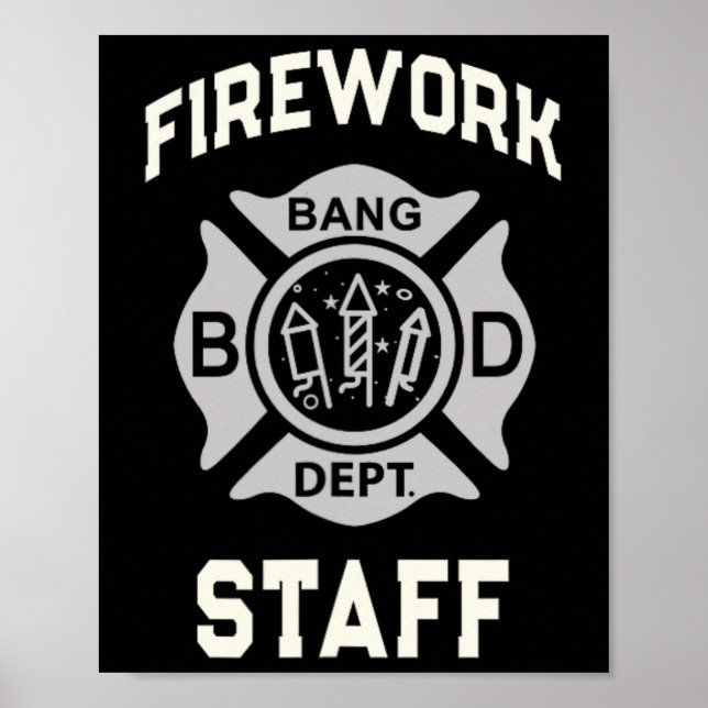 Poster 4 De Julho, Funcionarios De Fogo Boom Squad Safety (Frente)