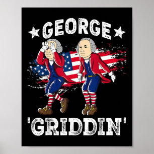 Poster 4 De Julho George Washington Griddy George Griddi