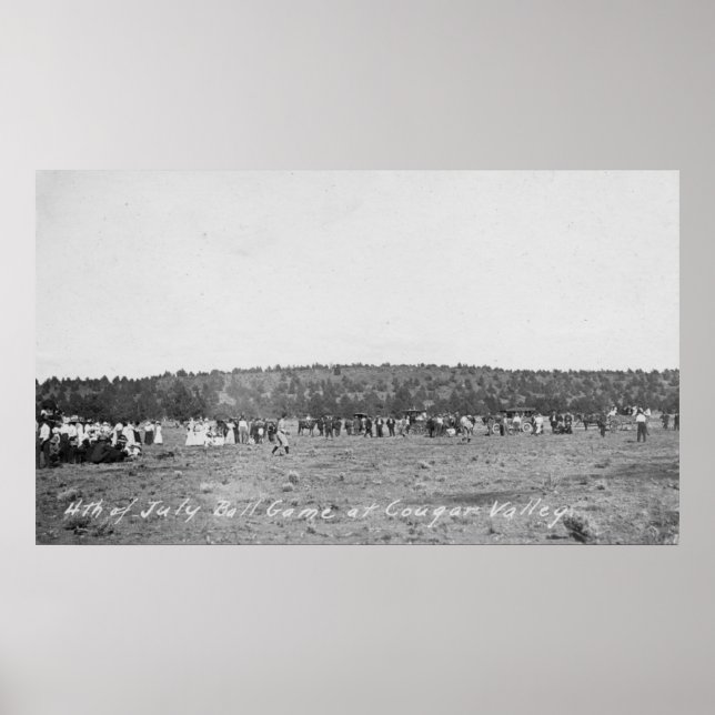 Pôster 4 de julho Jogo de Baseball (Frente)