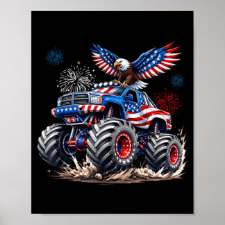 Poster 4 De Julho Patriótico Americano EUA Vermelho Branc