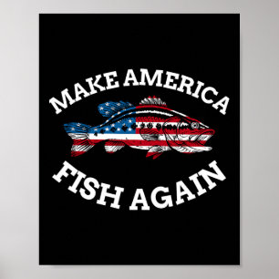 Poster 4 De Julho Pescar Bandeira Americana Faz América F