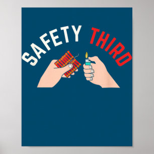 Poster 4 de julho Segurança de fogos de artifício Patriót