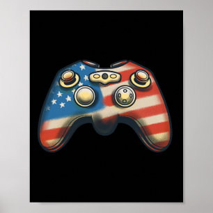 Poster 4 de julho Shirt Video Game Gamer Kids Men U