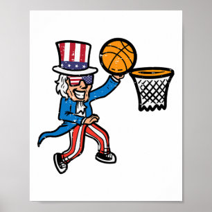 Poster 4 de julho Sketll Tio Sam America Men Boys Kids
