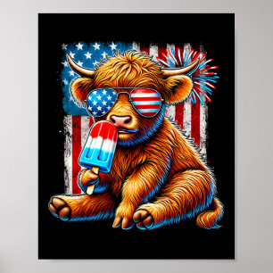 Poster 4 De Julho Vaca Fogos De Fogo Usa Americano 1
