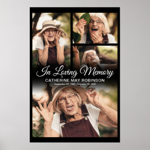 Poster 4 Fotos Em Memória Carinhosa