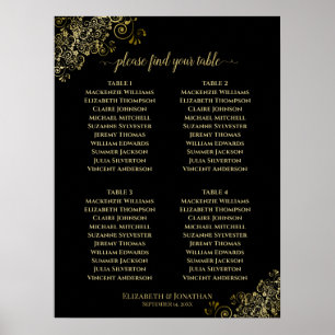 Poster 4 Gráfico de Assentos de Casamento de Amigos Dour