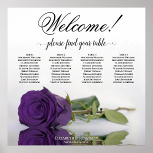 Poster 4 Gráfico de Sentos Rosa Roxo Elegante Mesa Real