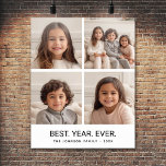 Poster 4 Mínimo de Colagem de Fotos - Melhor Ano De Todos<br><div class="desc">Use sua foto ou fotos favoritas para fazer um espetáculo divertido para compartilhar com amigos. Um design minimalista com apenas instantâneos e um bloco de texto.</div>