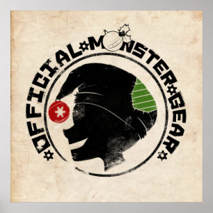 Pôster 4 monstro pequenos - logotipo 2 do feriado de