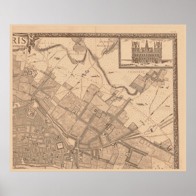 Poster 4 Painel Sepia de Rochefort Paris - Quadro 2 - LB (Frente)