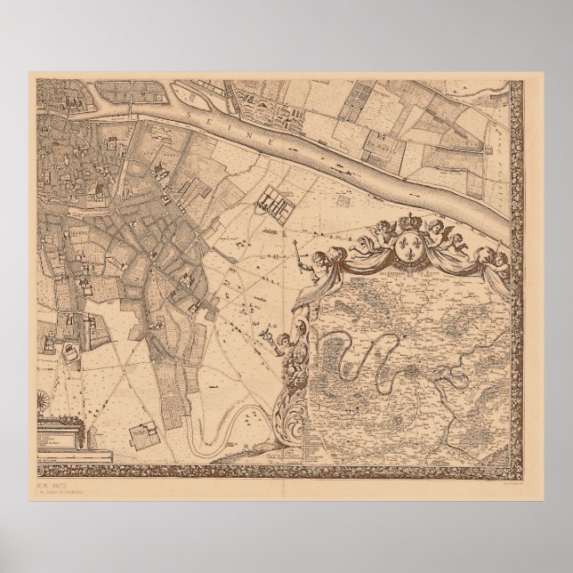 Poster 4 Painel Sepia de Rochefort Paris - Quadro 4 - LB (Frente)