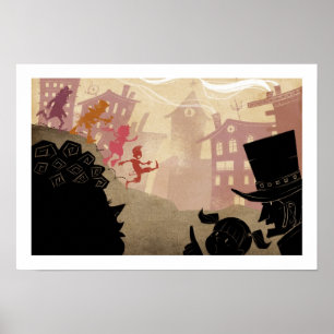 Poster 4 Pequenos Monstros - Caminhando Pela Cidade