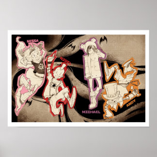 Poster 4 Pequenos Monstros - Grupo