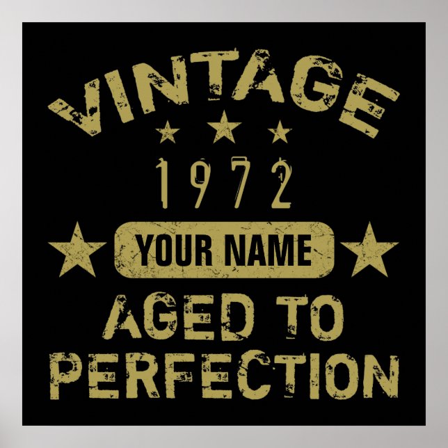 Poster 50ª Festa de aniversário 1972 Adicione seu nome (Frente)