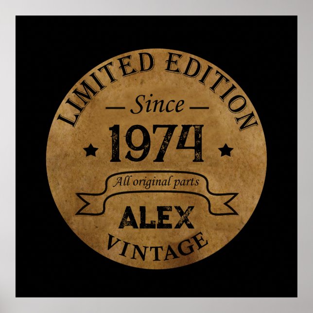 Poster 50ª festa de aniversário personalizada (Frente)