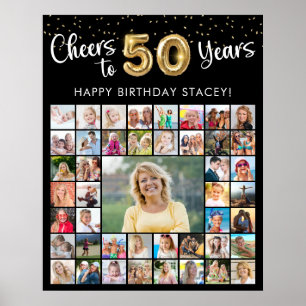 Poster 50º Aniversário 45 Colagem de Fotografias Alega a