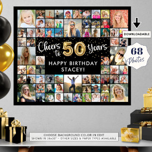 Poster 50º Aniversário 68 Fotocolagem Alega 50 Anos