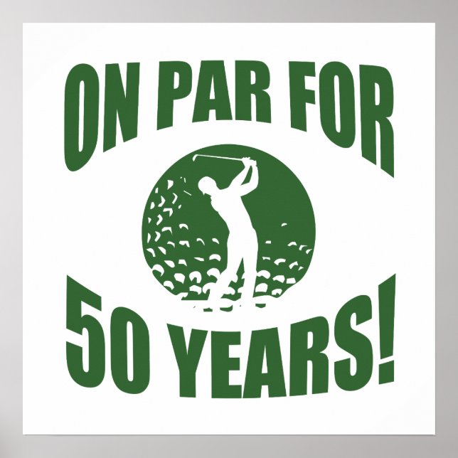 Poster 50º aniversário do Golfer (Frente)