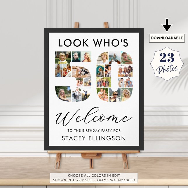 Poster 50º Aniversário Número 50 23 Fotos: Veja quem é 50 (Criador carregado)