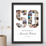 Poster 50º Aniversário Número 50 Colagem Personalizada de<br><div class="desc">Comemore o 50º aniversário com este poster de colagem de fotos número 50 personalizado. Este presente personalizável também é perfeito para o aniversário de casamento. É uma maneira excelente de mostrar memórias preciosos do seu casamento e da sua vida casada. A poster apresenta uma coleção de fotos capturando aqueles momentos...</div>