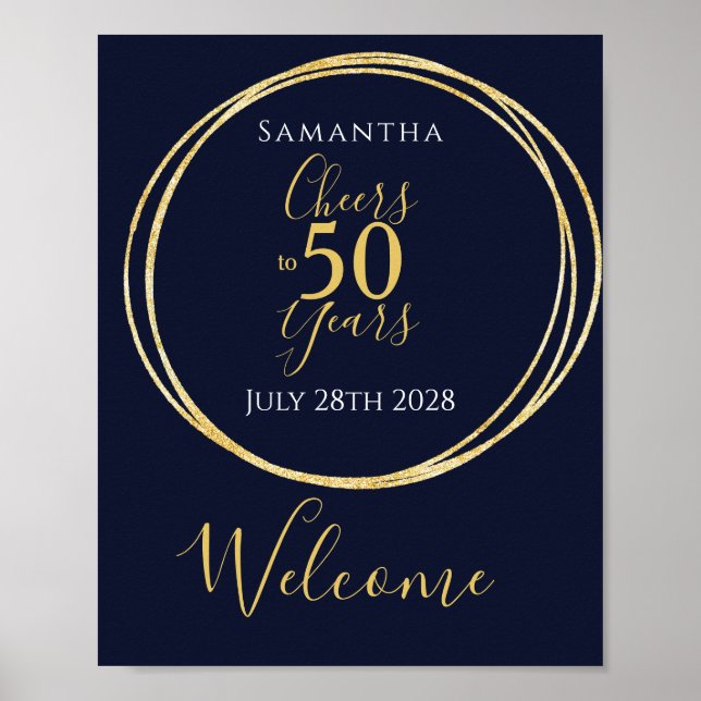 Poster 50º aniversário Saúde 50 anos Marinho Dourado Boas (Frente)