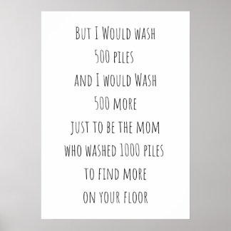 Poster 500 pilhas de sinal de lavandaria