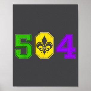 Poster 504 Carnaval de Mardi Gras New Orleans Louisiana H