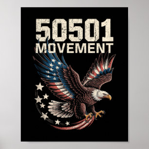 Poster 50501 Bandeira Americana Em Águia De Voo Com Estre