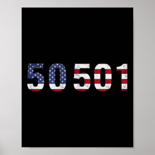 Poster 50501 Protesto Para Resistir Trump 50 Protestos 50