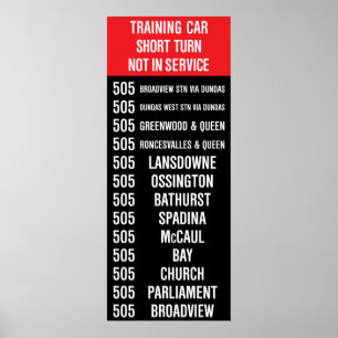 Pôster 505 eléctrico Rollsign da réplica TTC de DUNDAS
