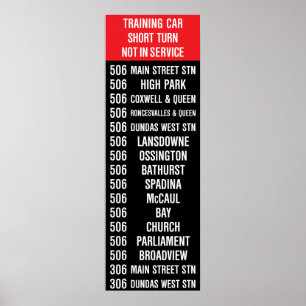 Pôster 506 eléctrico Rollsign da réplica TTC de CARLTON