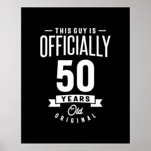 Poster 50 anos - 50 anos de idade - Presente Engraçado