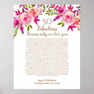 Poster 50 anos e fabuloso presente de aniversário para a