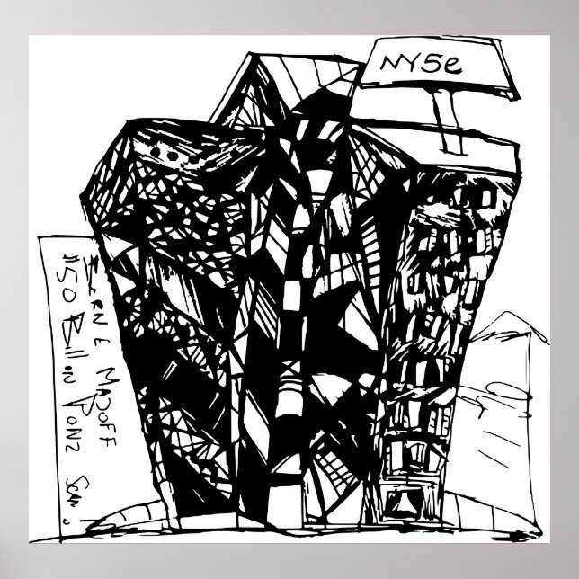 POSTER 50 BILHÕES DE DÓLARES PONZI SCAM (Frente)