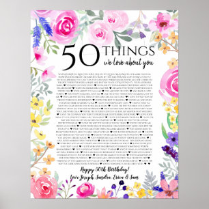 Poster 50 coisas que amamos sobre suas flores aquáticas