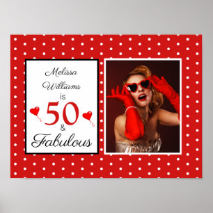 Poster 50 e Fabuloso 50º Aniversário Vermelho WH SM