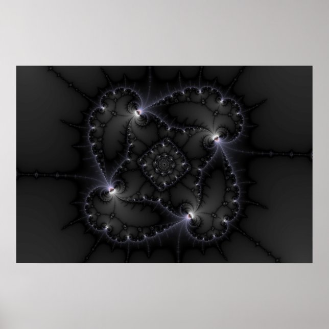 Poster 50 Formas De Cinzas - Arte Fractal (Frente)